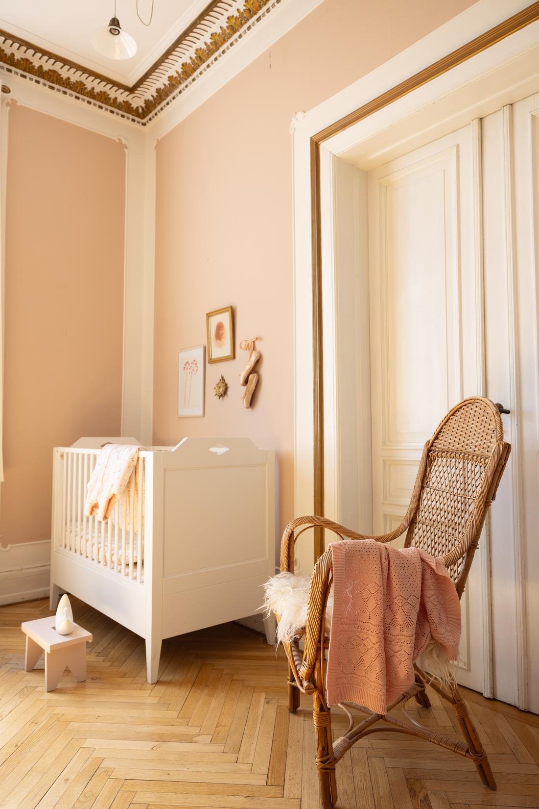 Cam Cam Copenhagen Pointellestickad babyfilt Sorbet