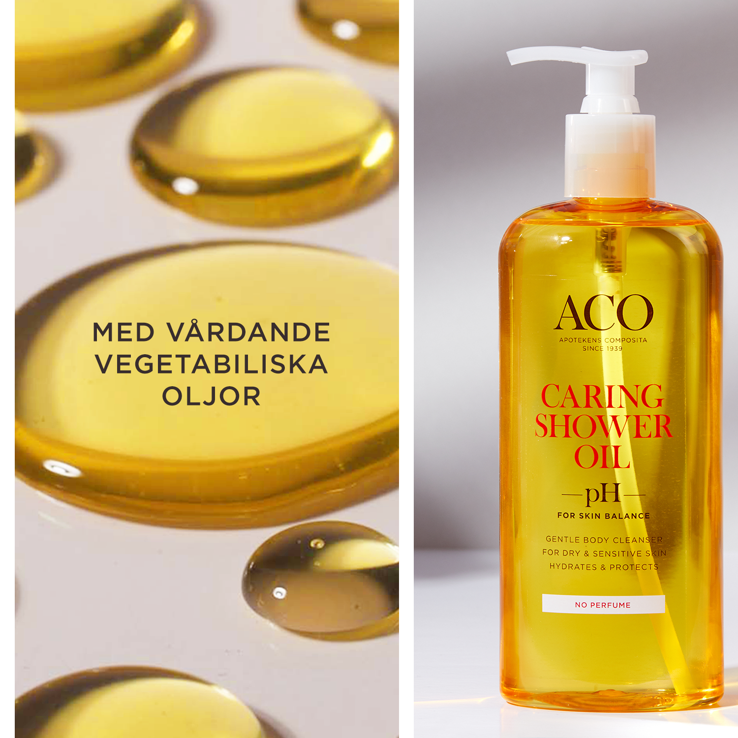 ACO Body Caring Shower Oil Duscholja Oparfymerad 400 ml