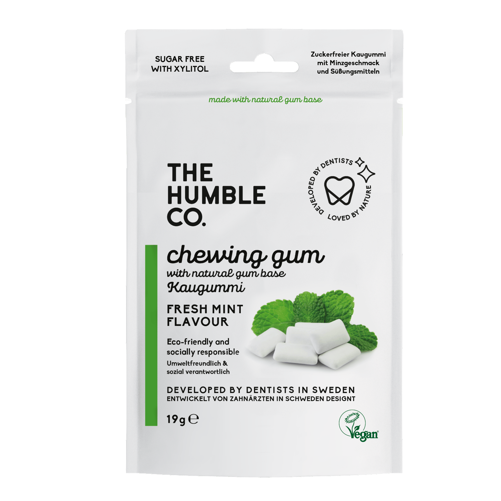The Humble Co. Tuggummi Natural Fresh Mint 19g