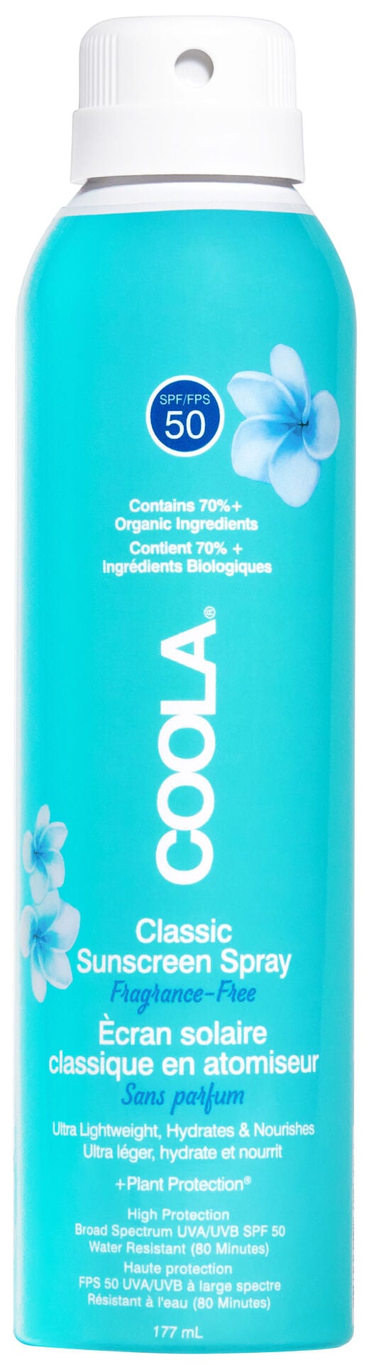 COOLA Classic Body Spray SPF 50 Fragrance-Free 177ml
