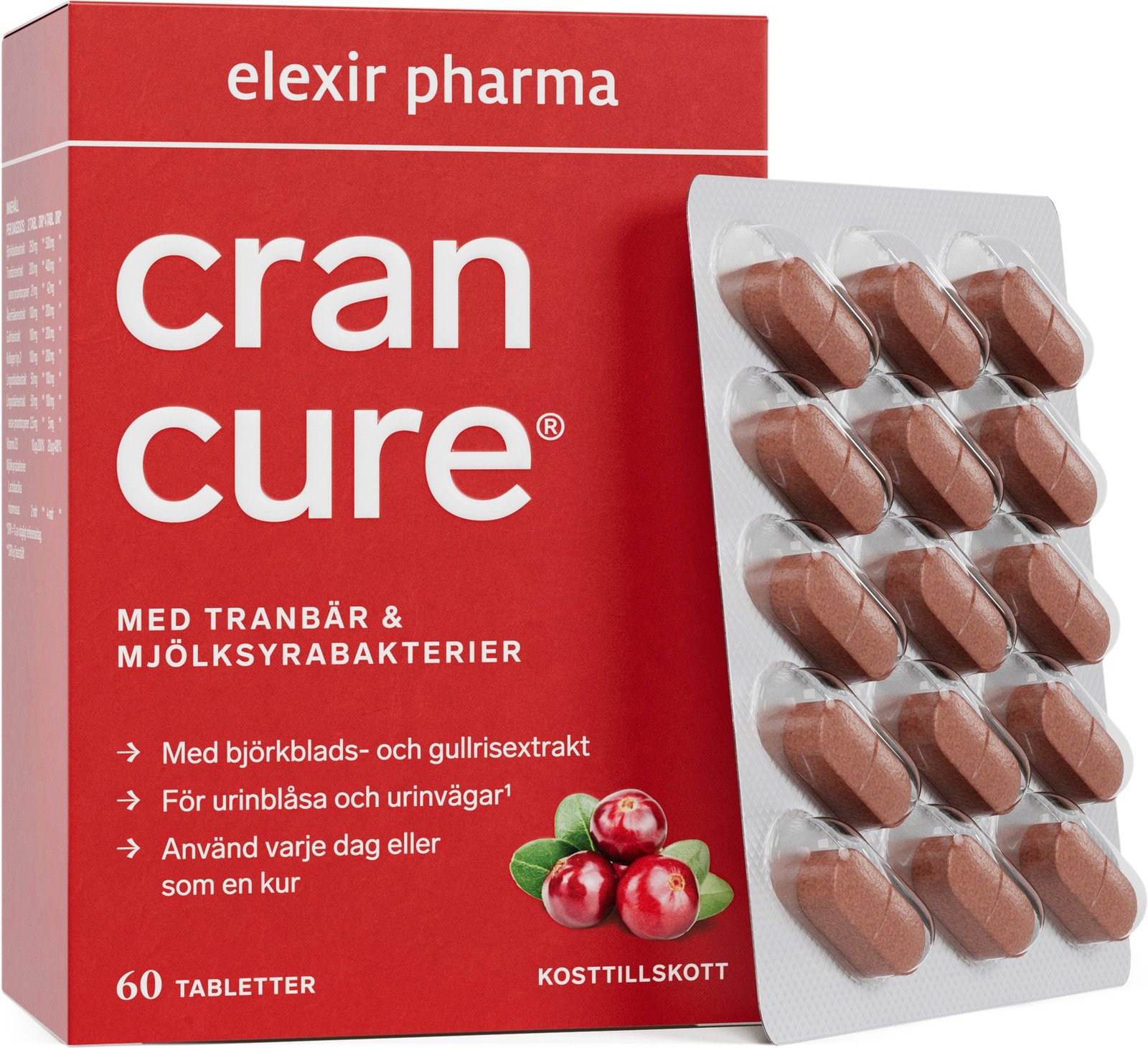 Elexir Pharma Cran Cure® 60 tabletter