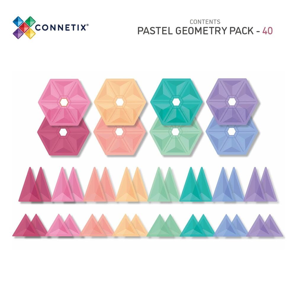 CONNETIX Pastell Geometripaket 40 delar
