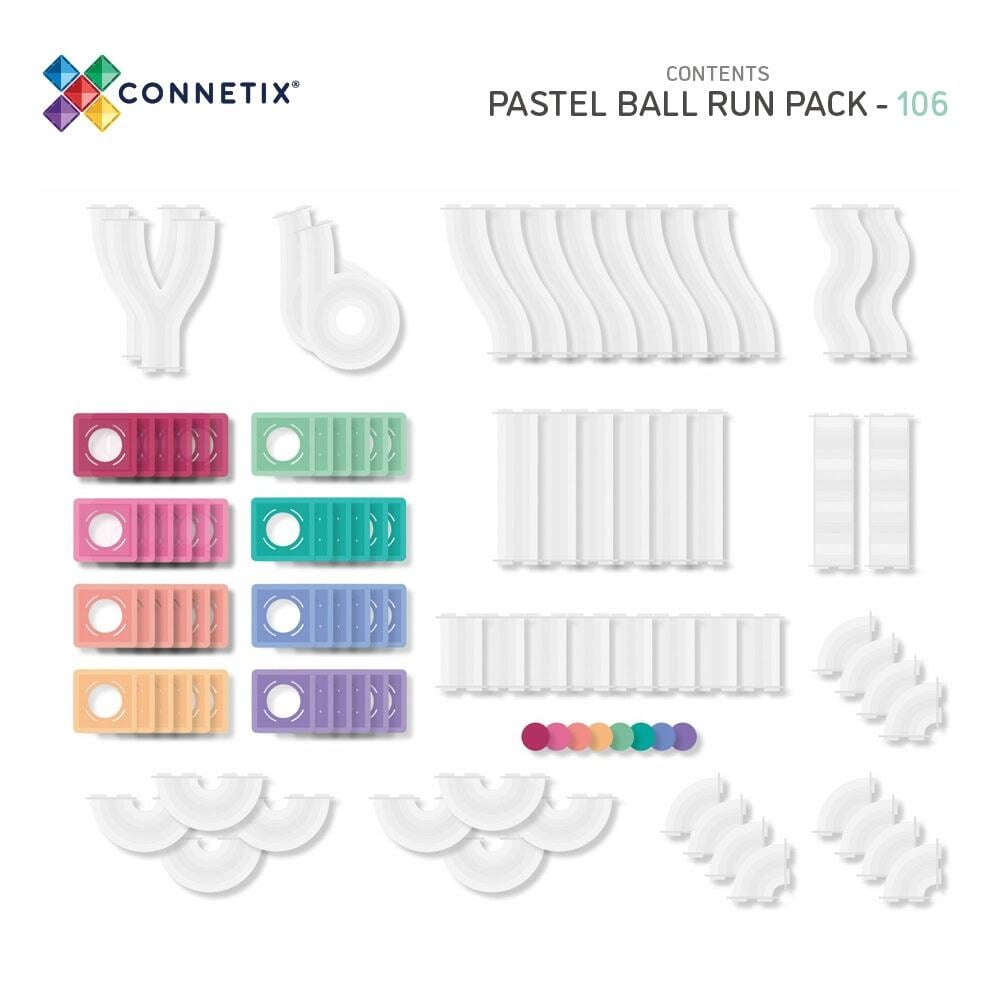 CONNETIX Pastell Kulbanelabyrint 106 delar