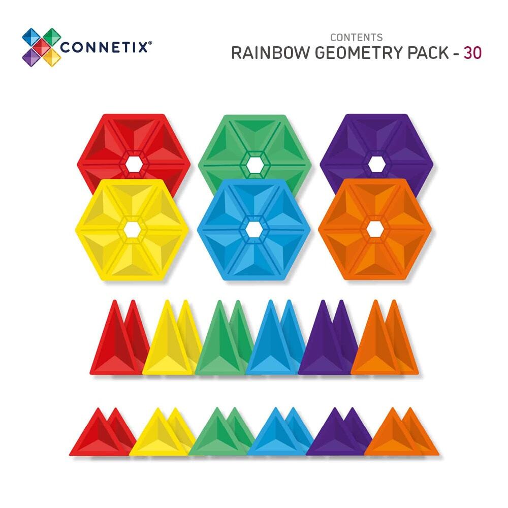 CONNETIX Regnbåge Geometripaket 30 delar