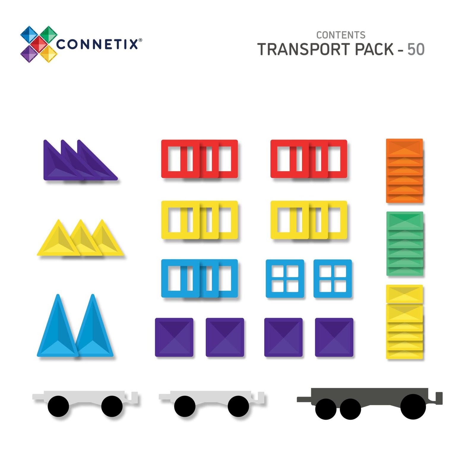 CONNETIX Regnbåge Transportpaket 50 delar