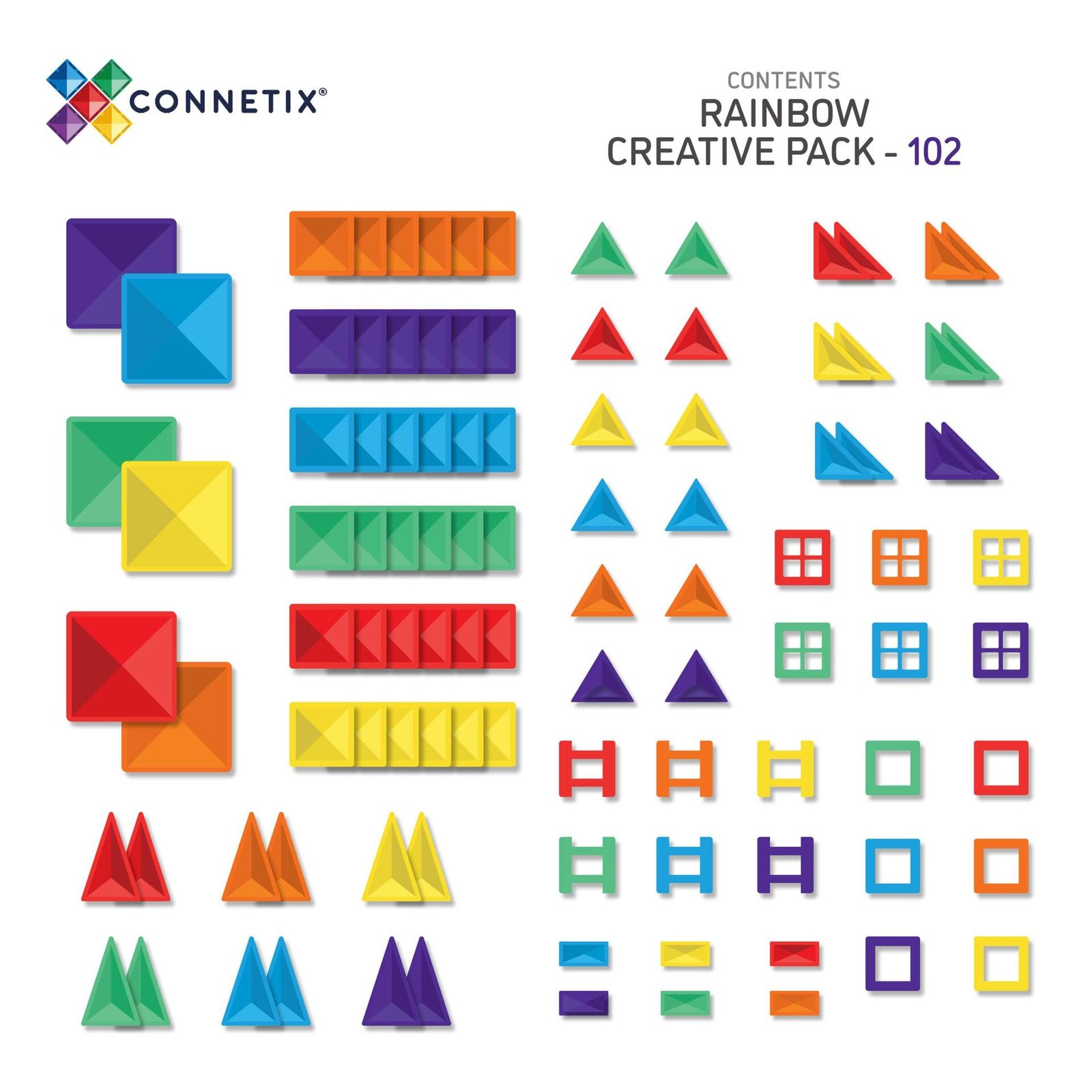 CONNETIX Regnbåge Kreativpaket 102 delar