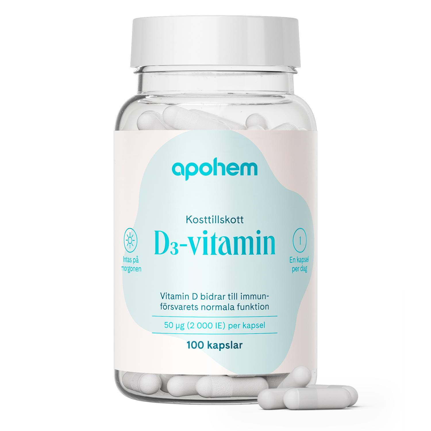 Apohem D-vitamin 50 µg 100 kapslar