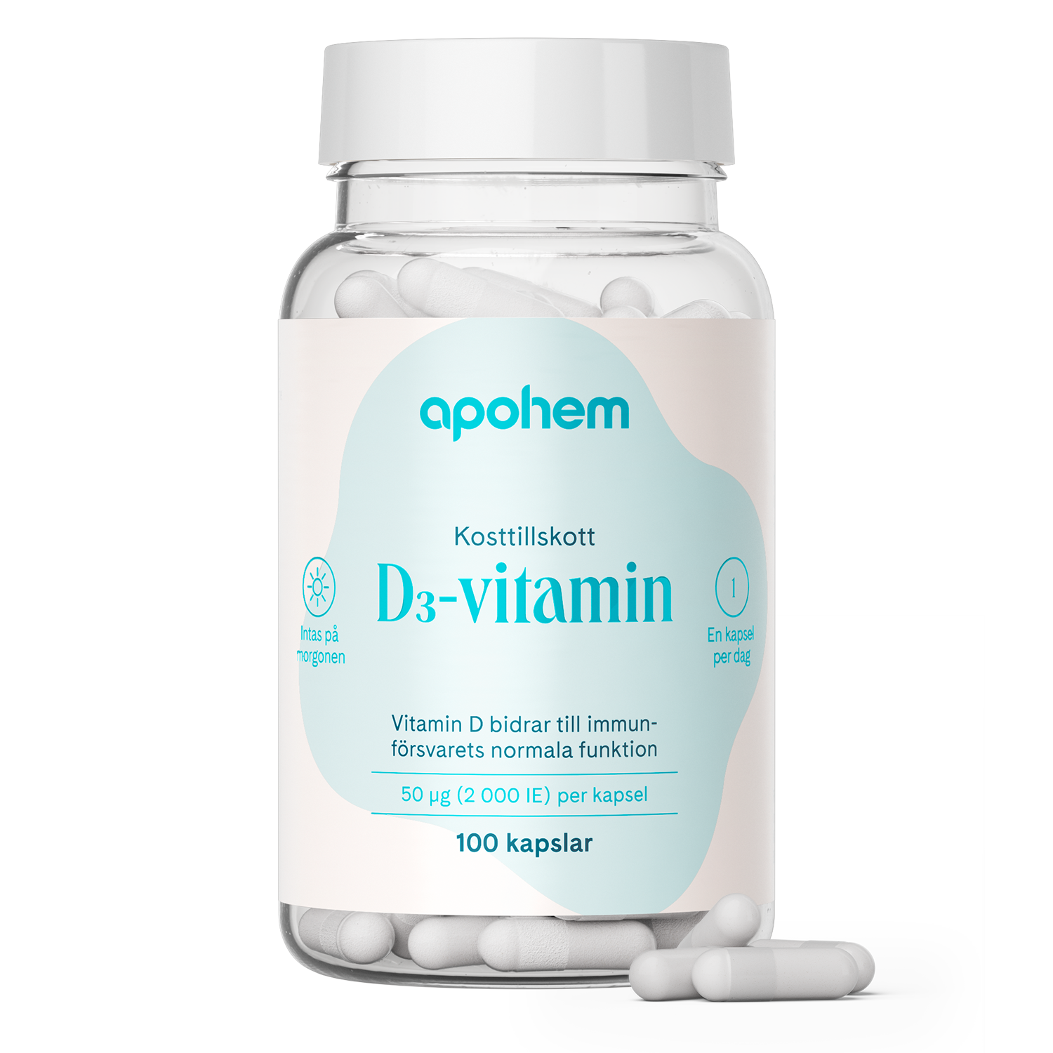 Apohem D-vitamin 50 µg 100 kapslar