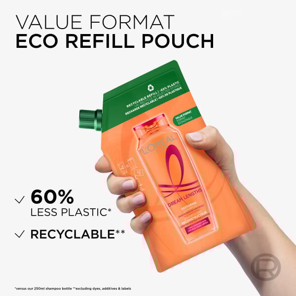 L'Oréal Paris Elvital Dream Length Schamporefill För Långt Hår 500 ml
