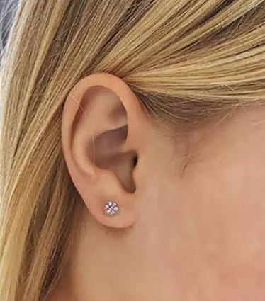 Blomdahl Örhängen MP Daisy 5 mm Light Fantasy 1 par