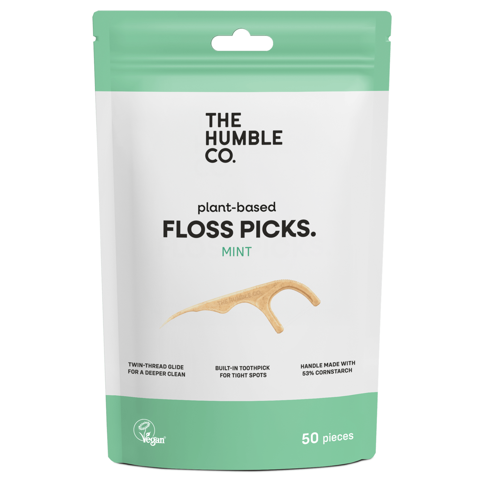 The Humble Co. Floss Picks Original Tandtrådsbyglar Mint 50 st