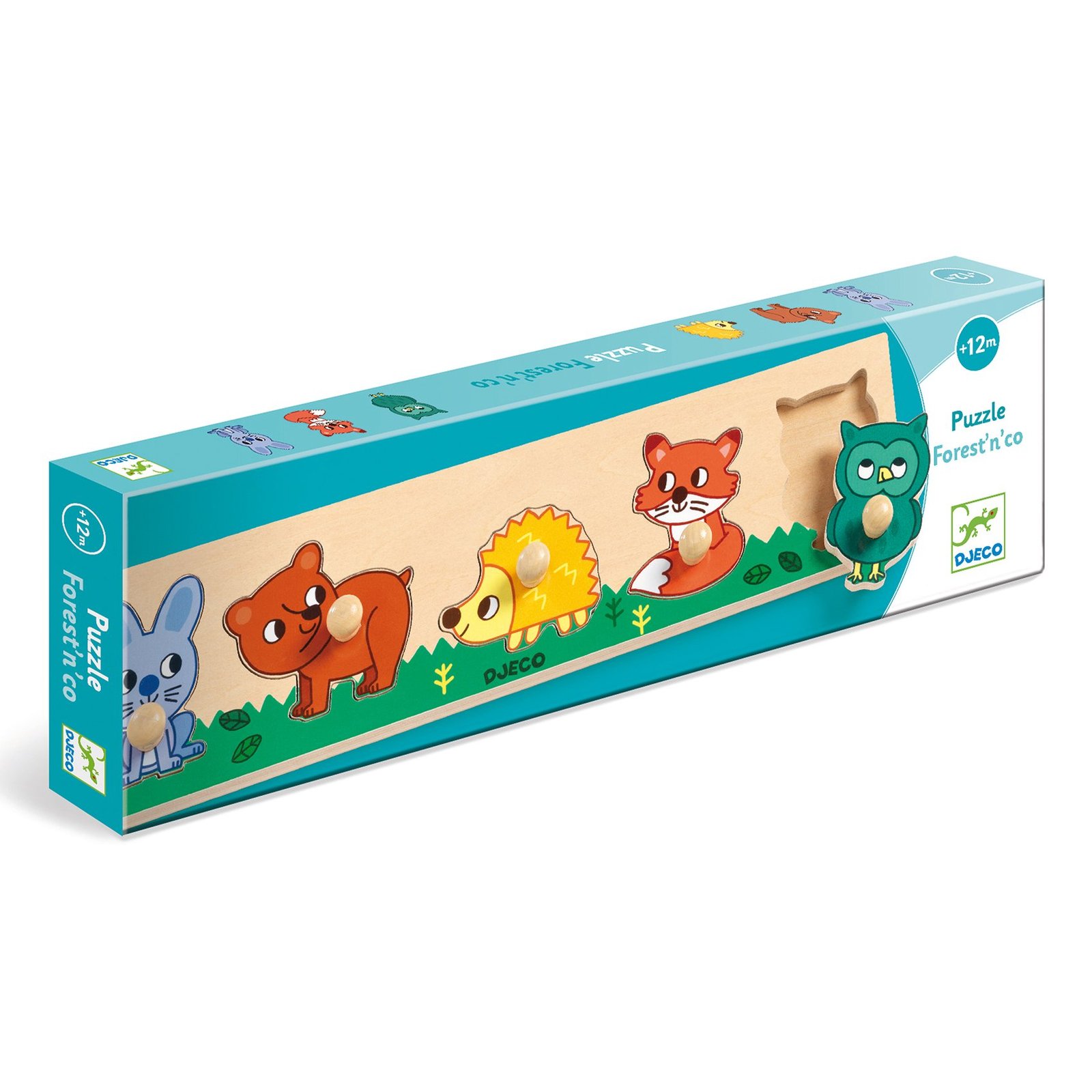 Djeco Forest  n co Puzzle 5 Bitar Knopp-Pussel