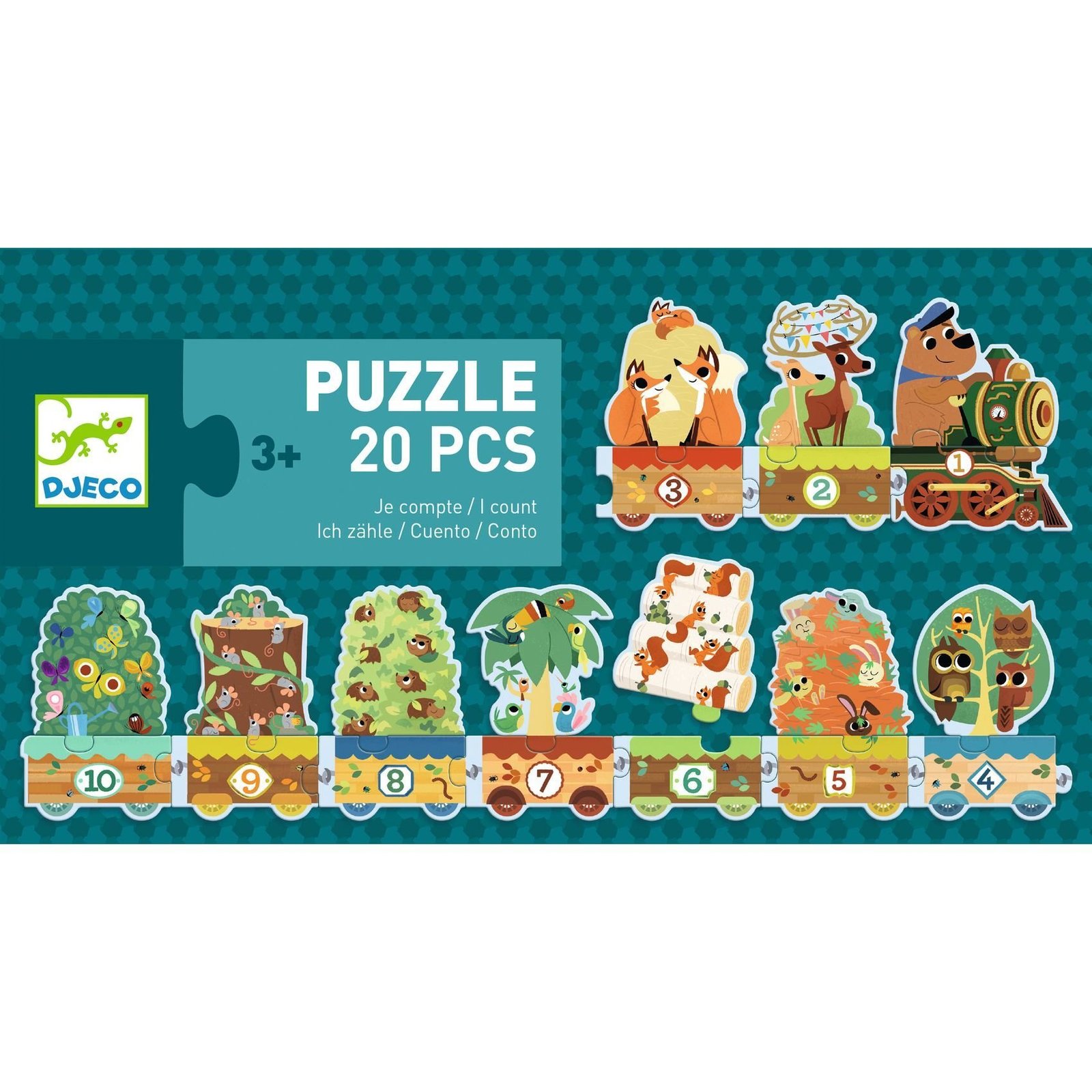Djeco Duo Puzzle I Count Tvåbitarspussel 20 bitar
