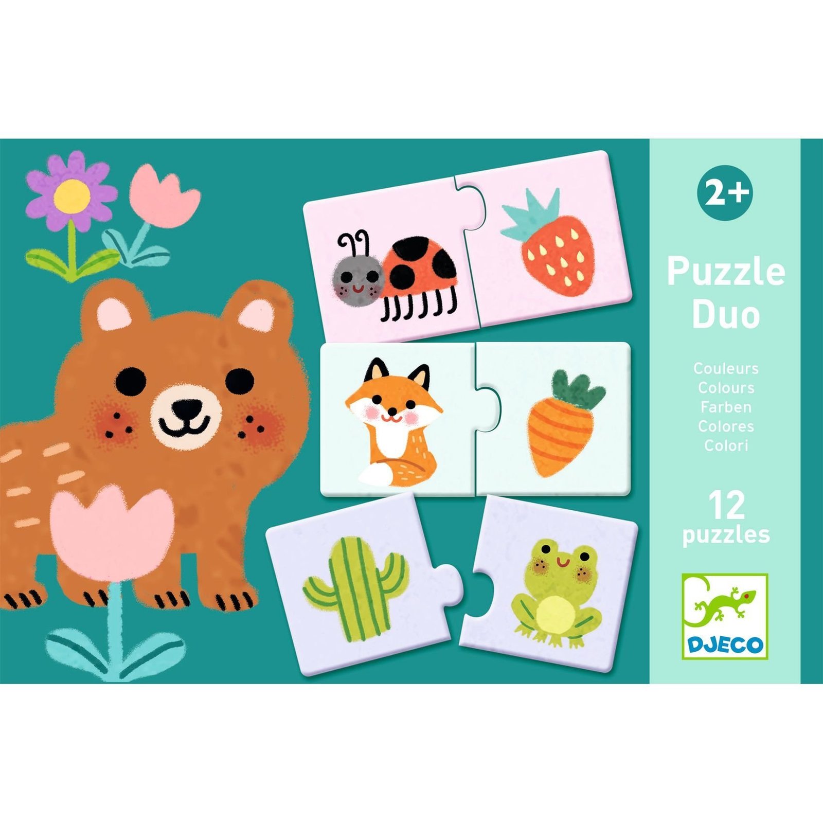 Djeco Duo Puzzle Colours Tvåbitarspussel