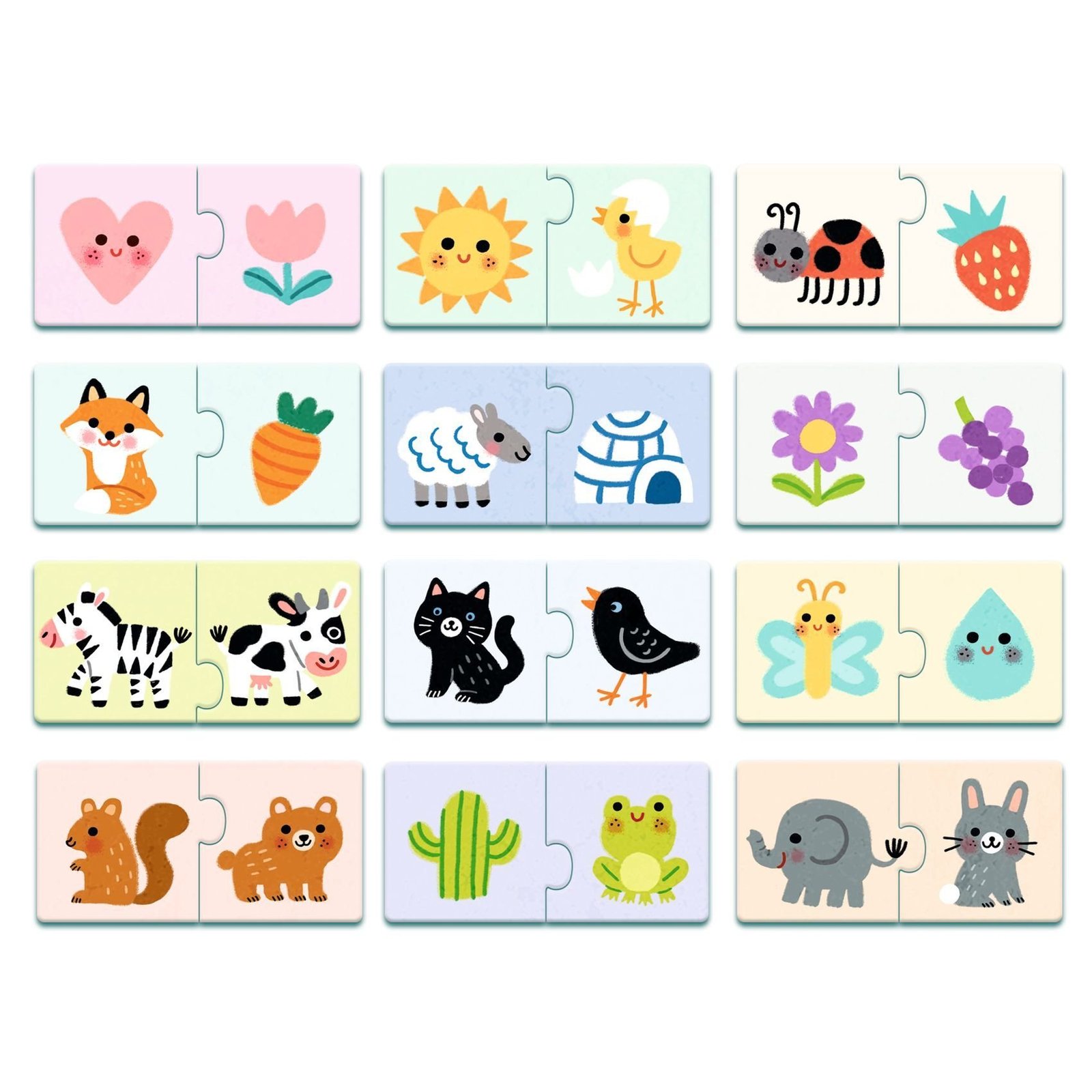 Djeco Duo Puzzle Colours Tvåbitarspussel