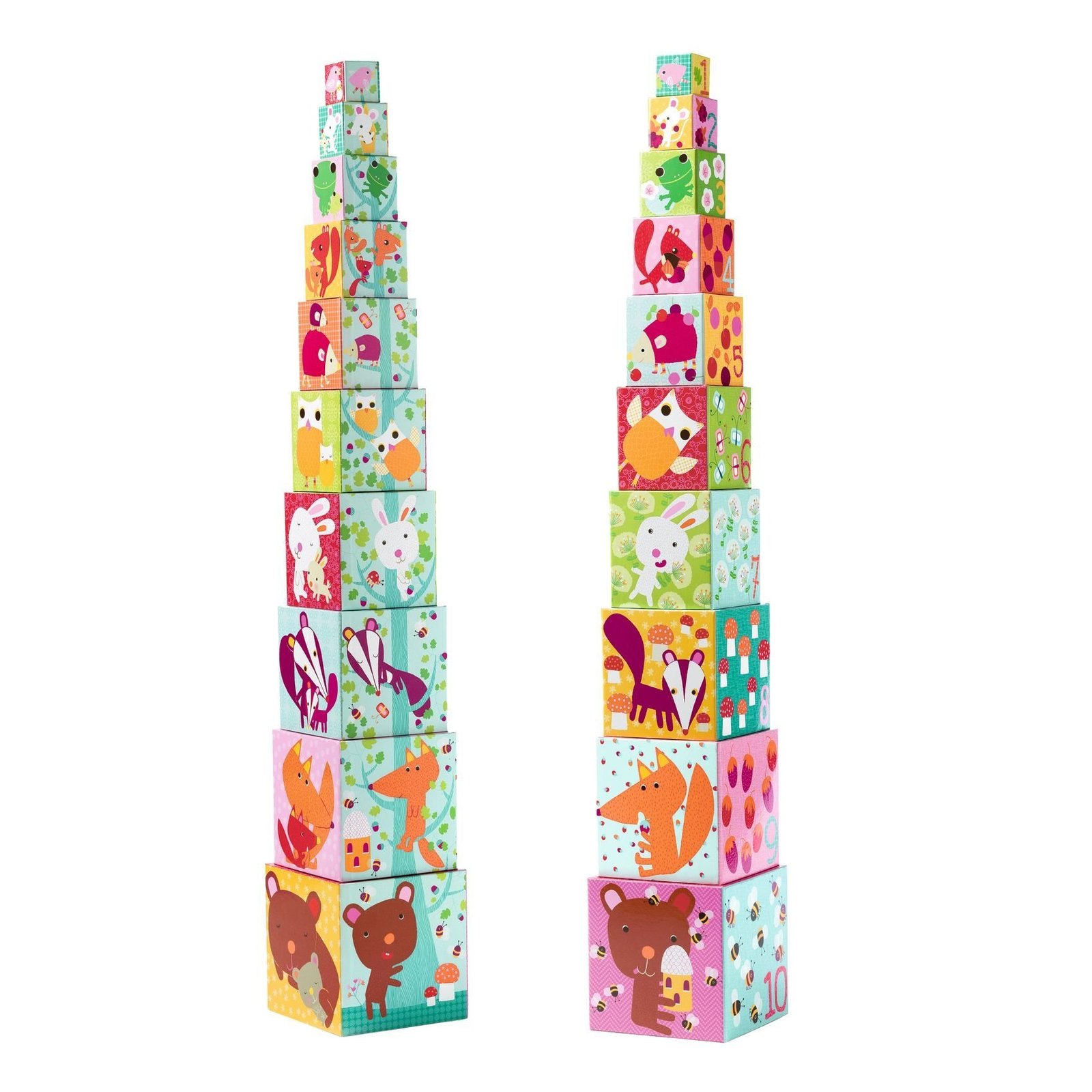 Djeco 10 Forest Blocks Stapelklossar