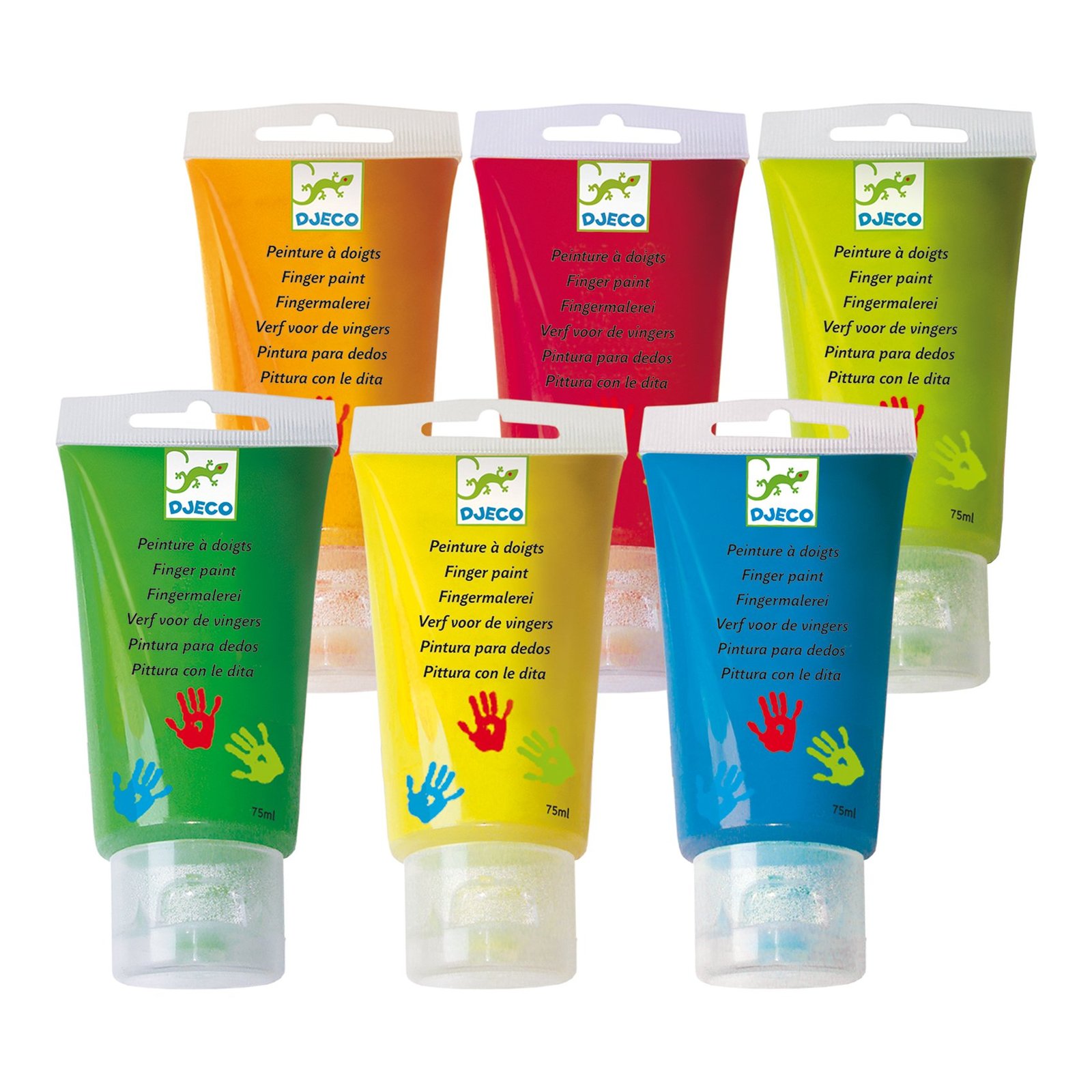Djeco Finger Paint Tubes Fingerfärg 6 st
