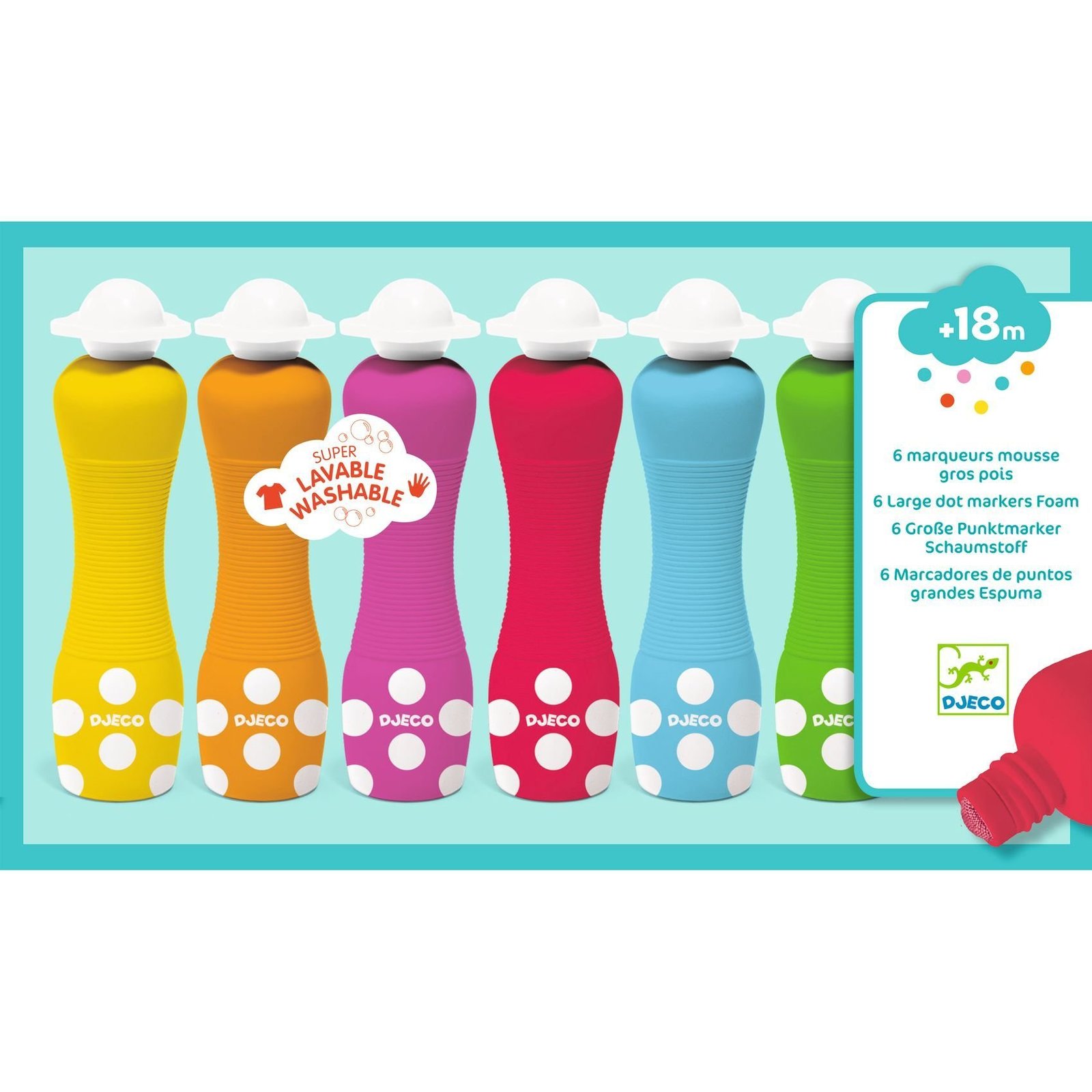 Djeco Foam Markers Duttpennor 6 st