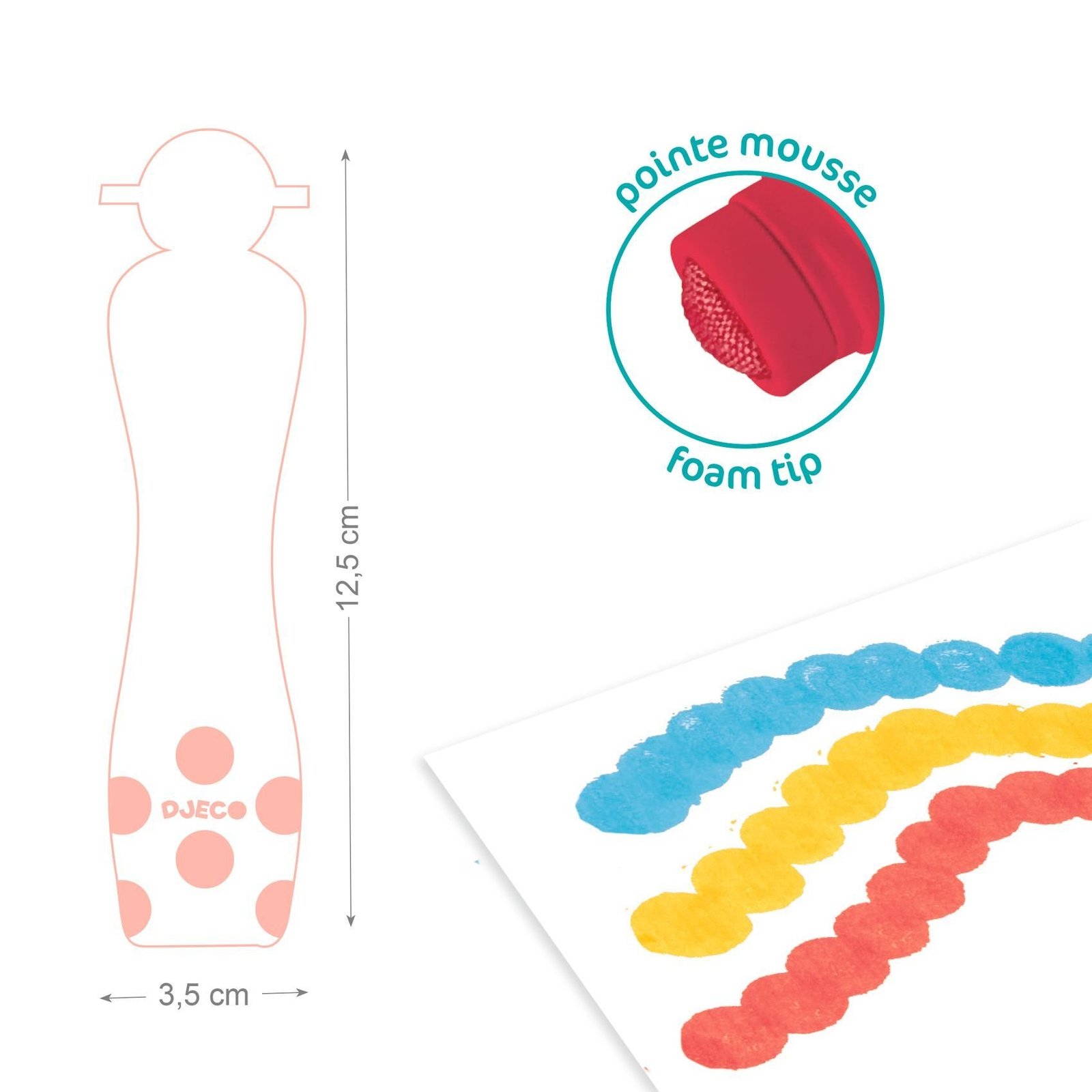 Djeco Foam Markers Duttpennor 6 st