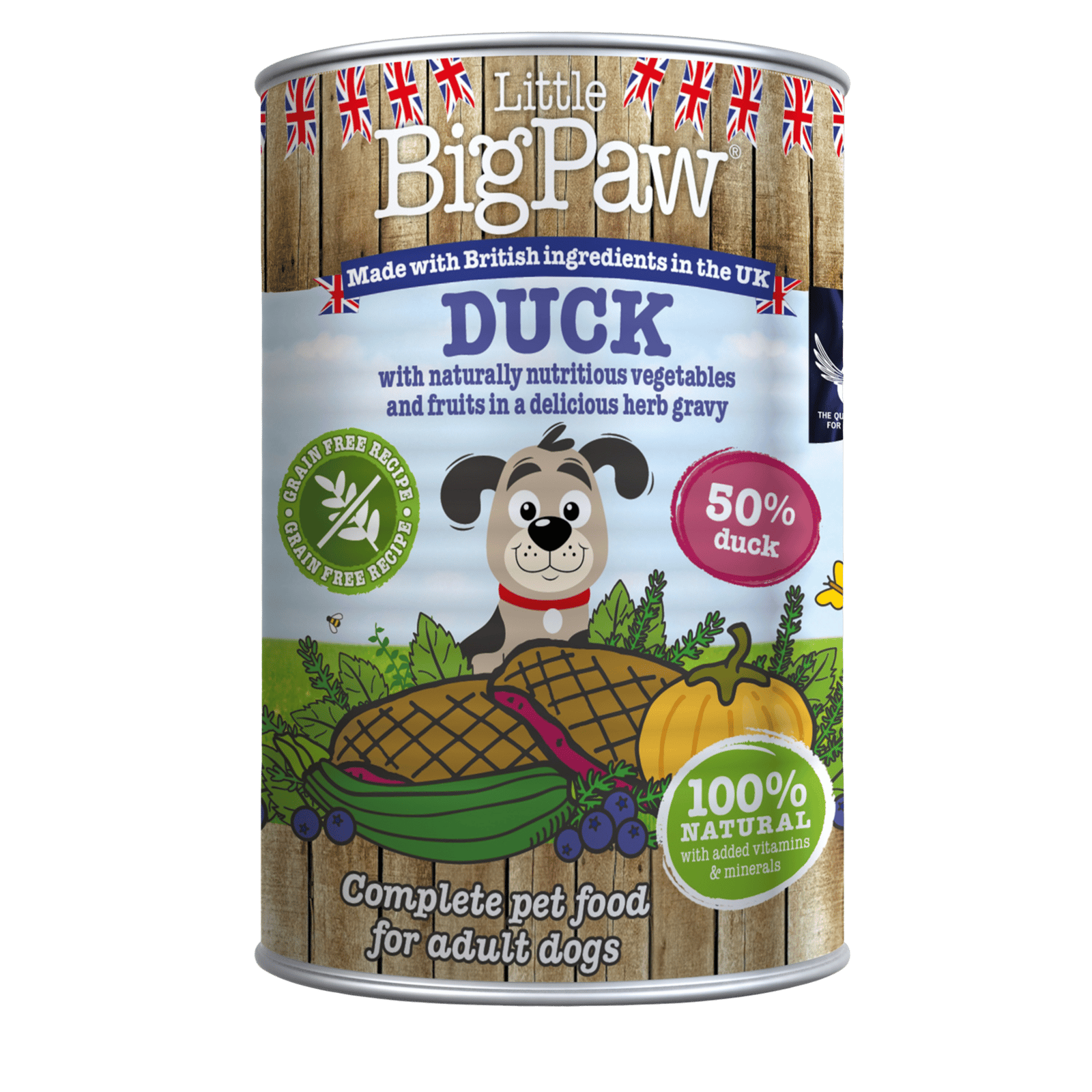 Little BigPaw Duck, Bluberries, Courgette, Pumpkin & Herbs 390 g