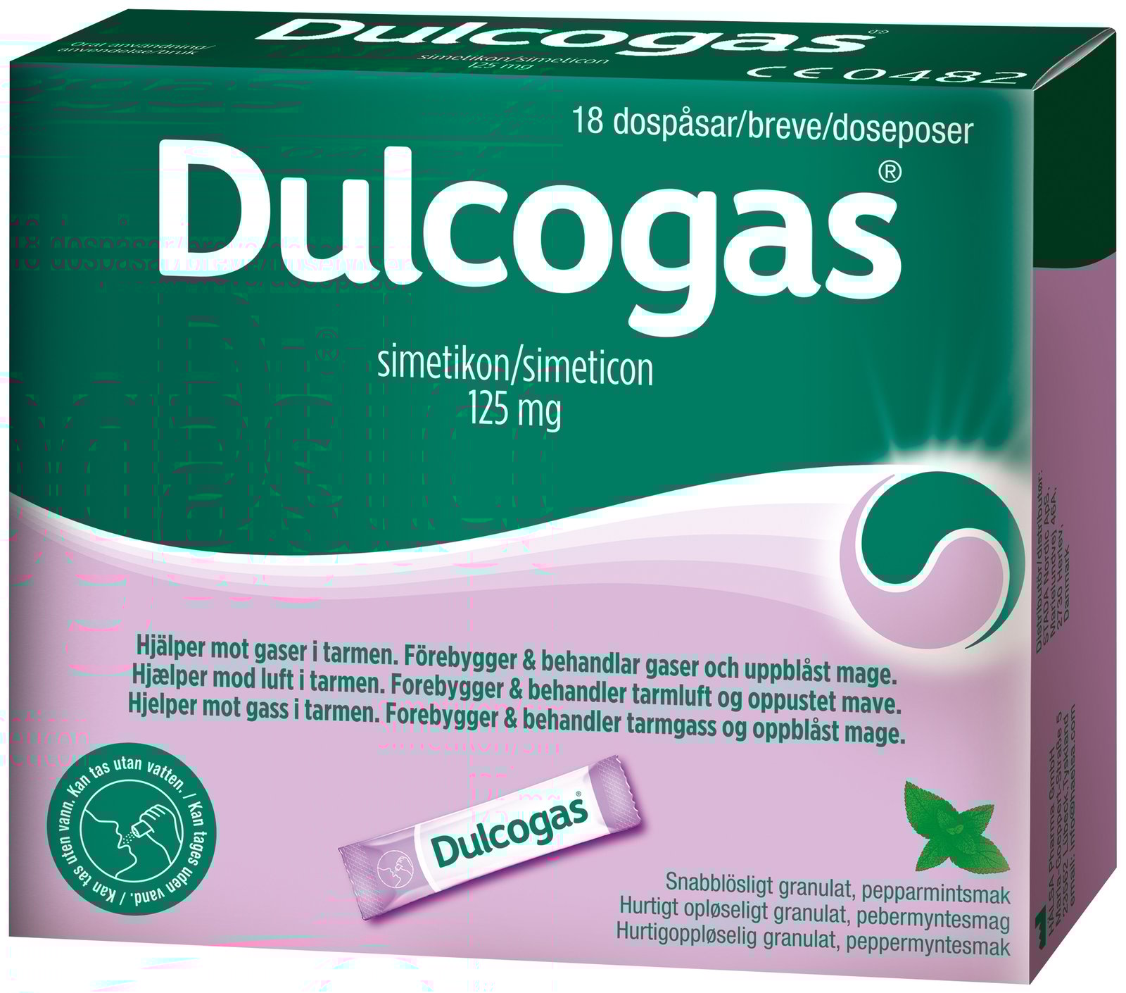 Dulcogas Mot gas i magen 18 st