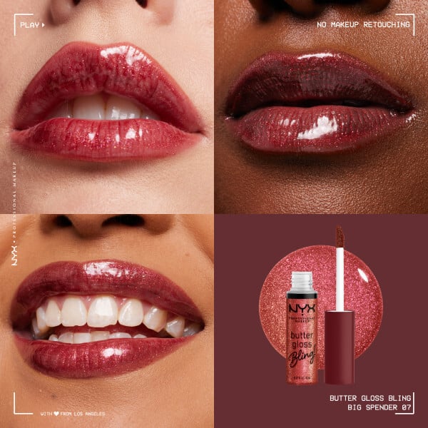NYX Professional Makeup Butter Gloss Bling! Läppglans 07 Big Spender 8 ml