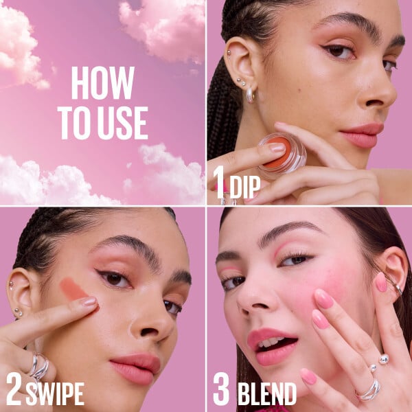 Maybelline New York Cloudtopia Cheek & Lip Mousse 3 Divine Crimson 5 g