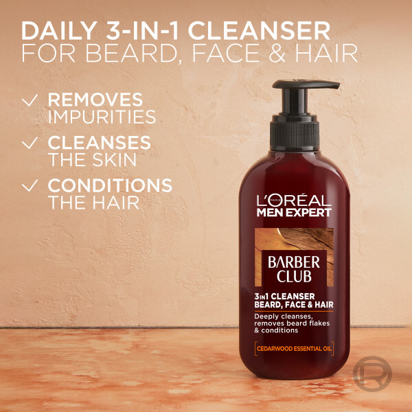 L'Oréal Paris Men Expert Barber Club rengöringsgel för normal hud 200 ml