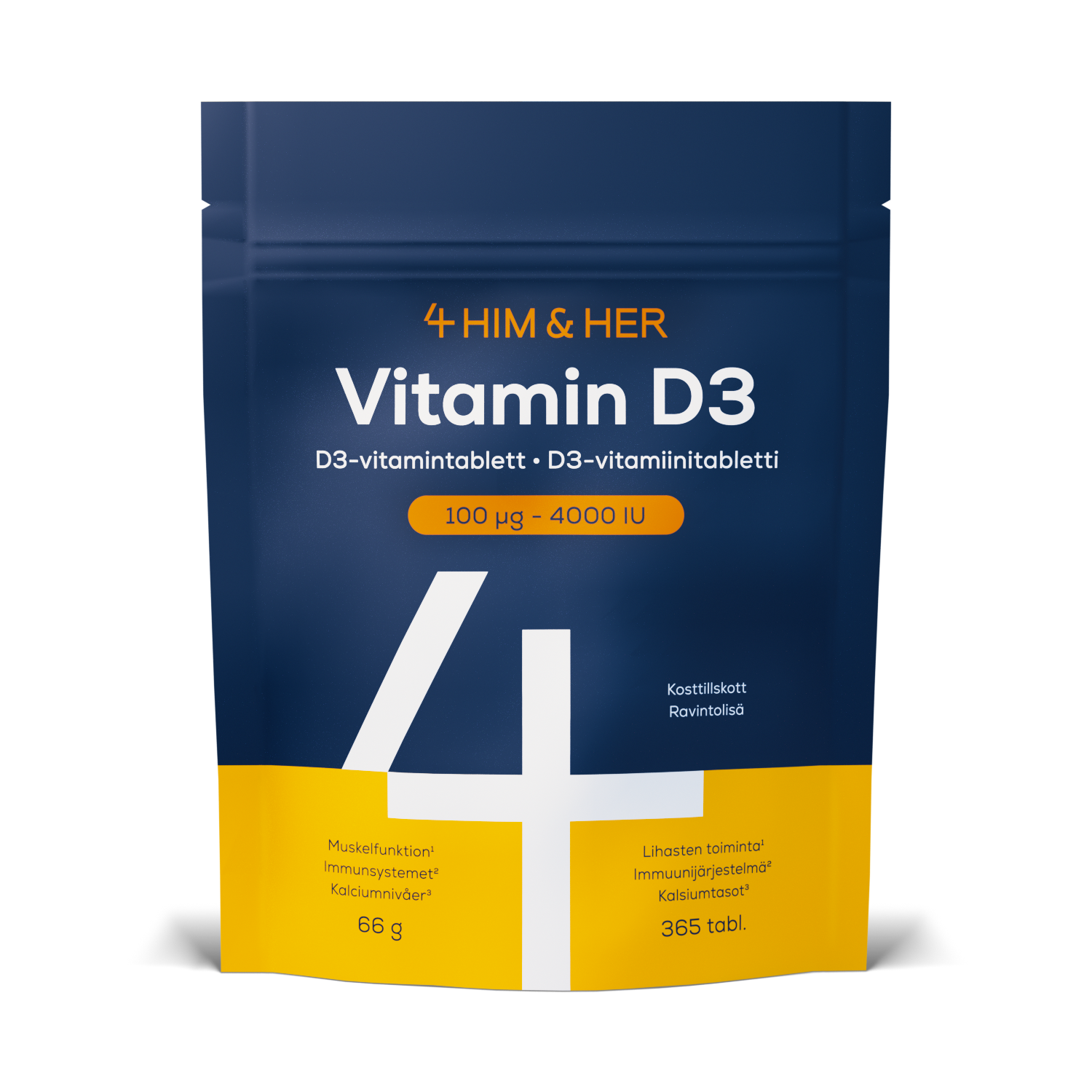 4Him & Her Vitamin D3 4000 IE / 100 µg 365 st 1 års förbrukning