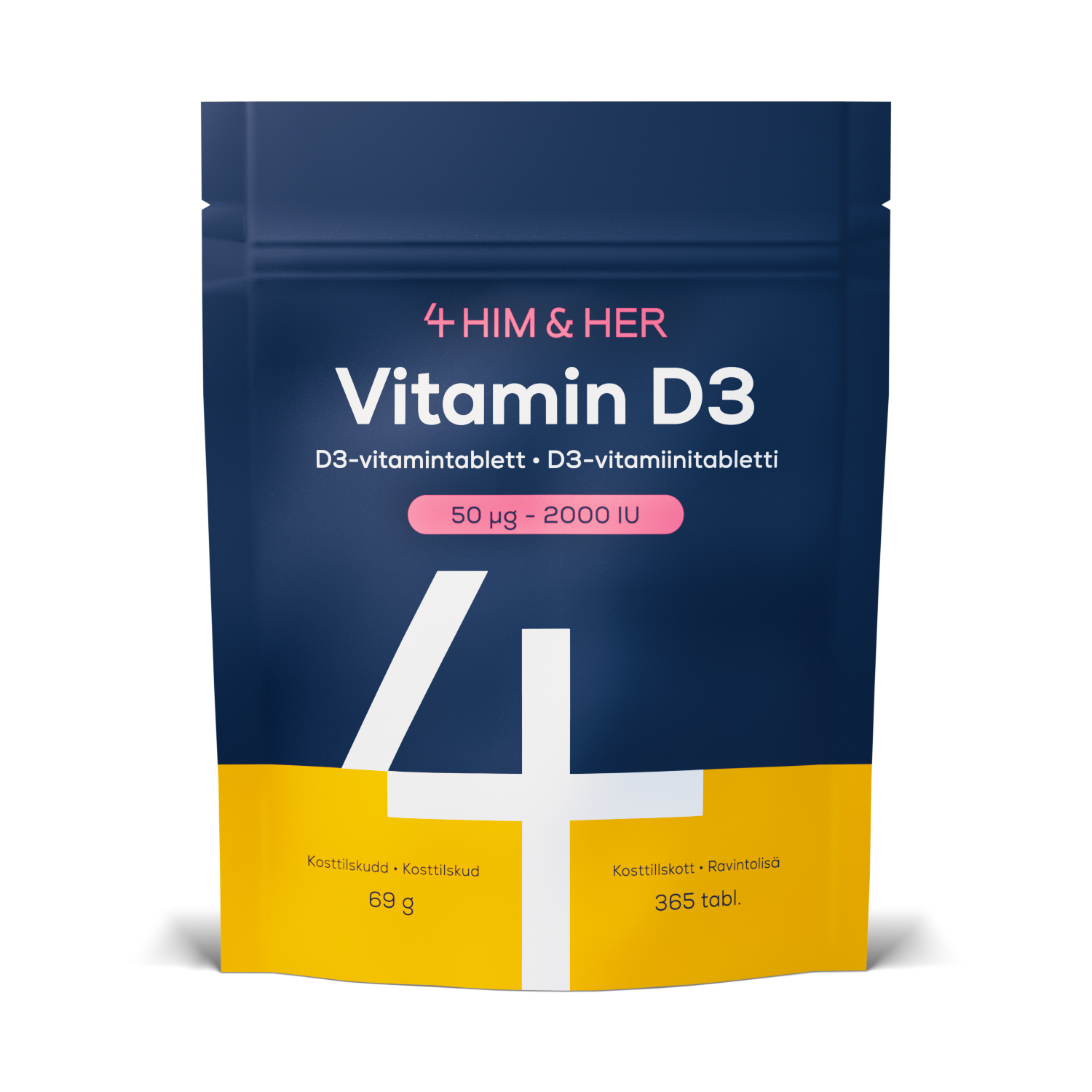 4Him & Her Vitamin D3 2000 IE / 50 µg 365 st 1 års förbrukning