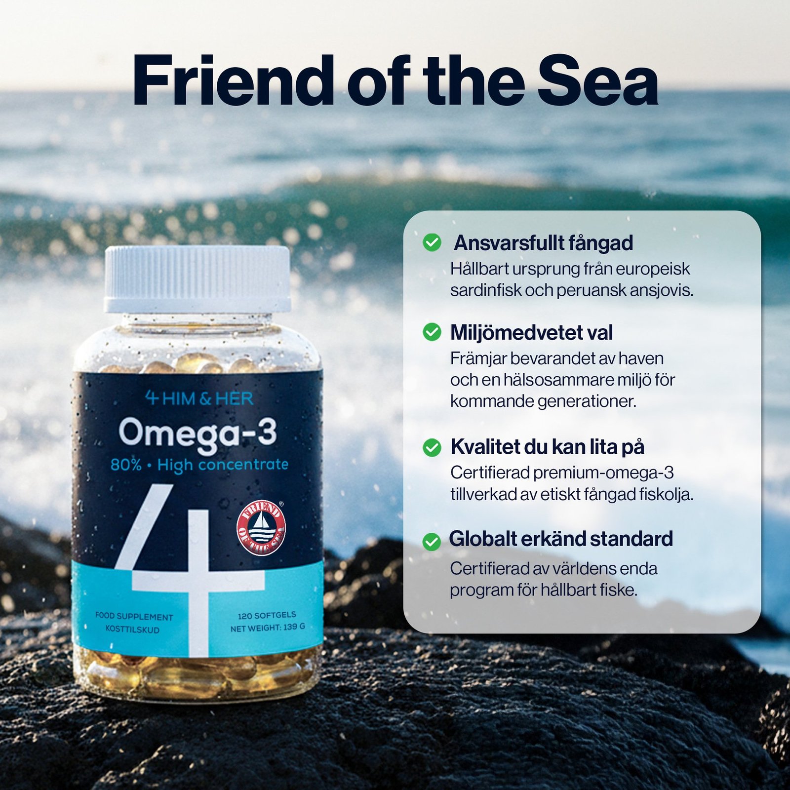 4Him & Her Omega-3 80% 120 st
