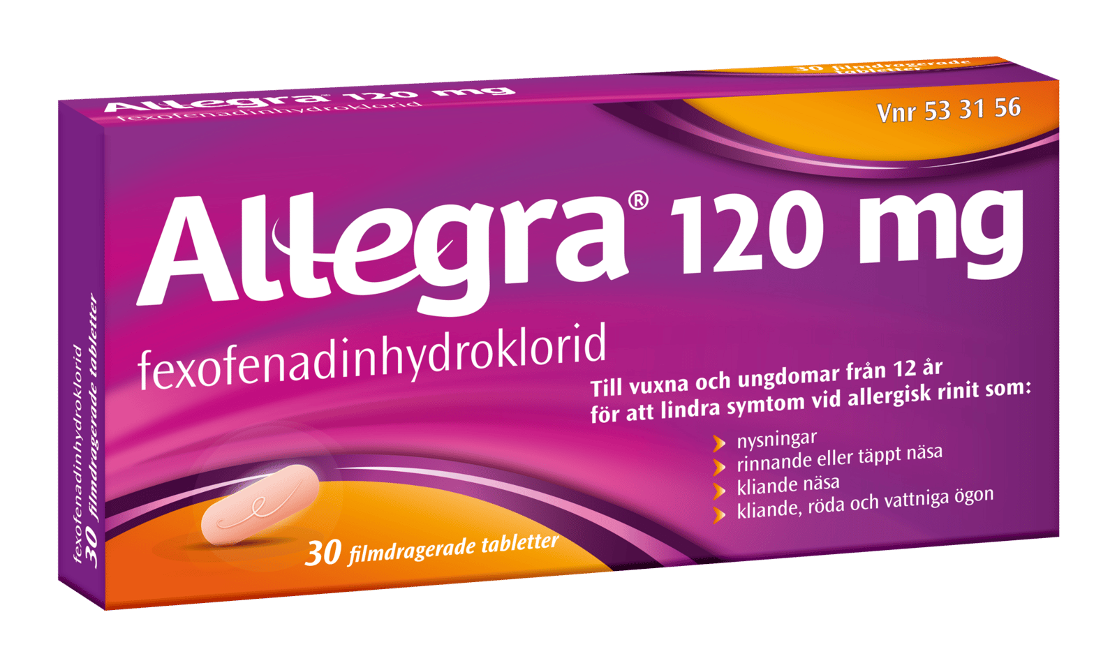 Allegra filmdragerade tabletter 120 mg, 30st