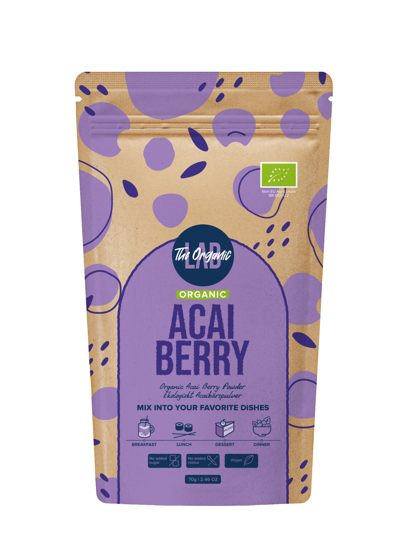 The Organic Labs Organic Acai Pulver 70g