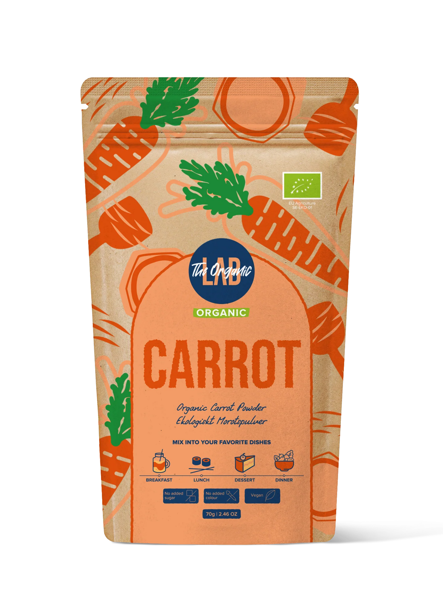 The Organic Labs Morots pulver, 70g