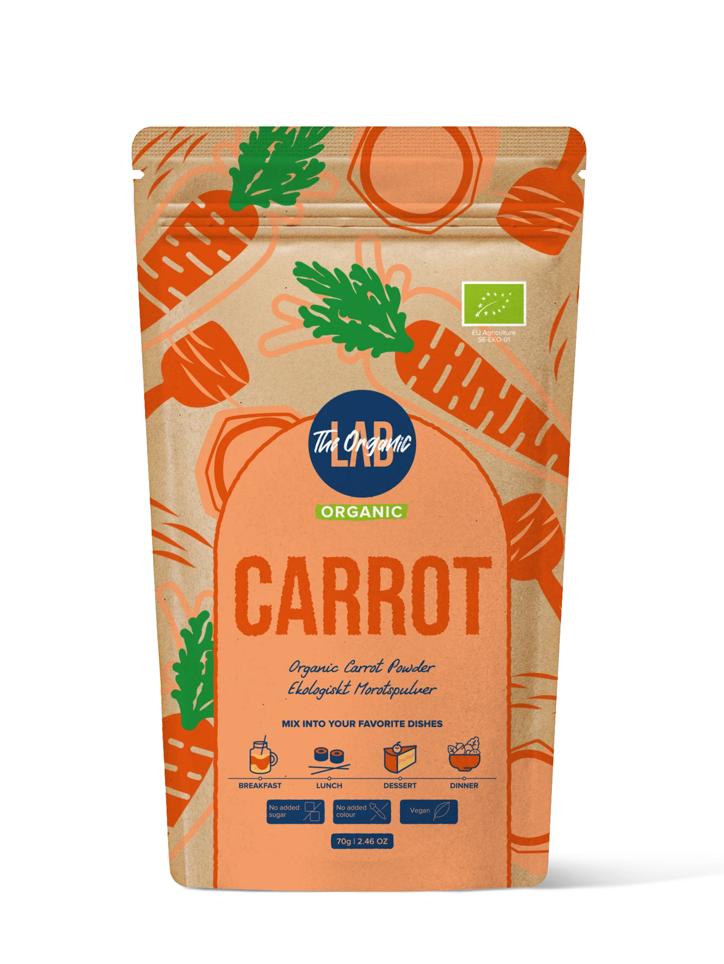 The Organic Labs Morots pulver, 70g
