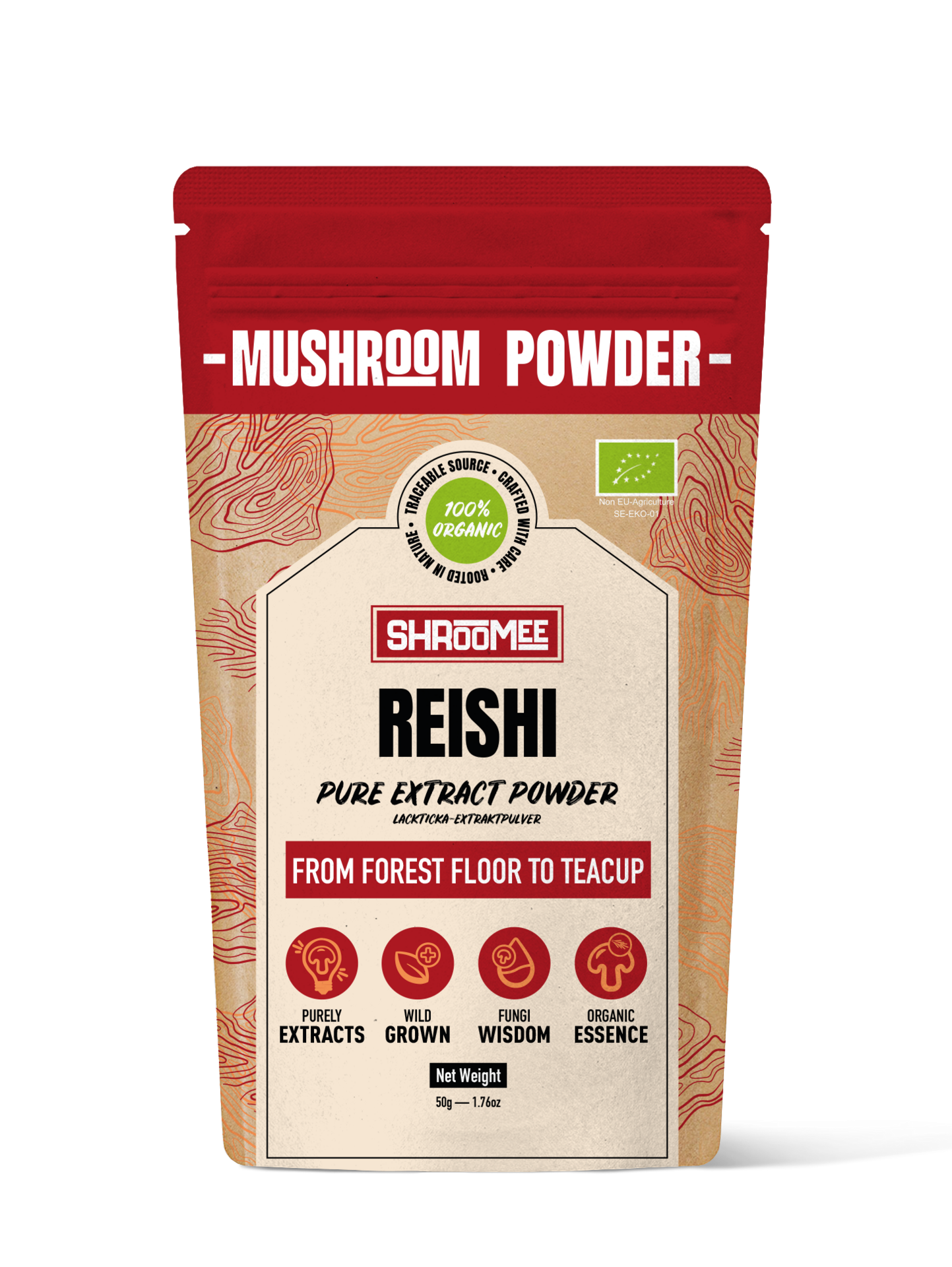 The Organic Labs Reishi-extraktpulver Ganoderma lucidum 50 g