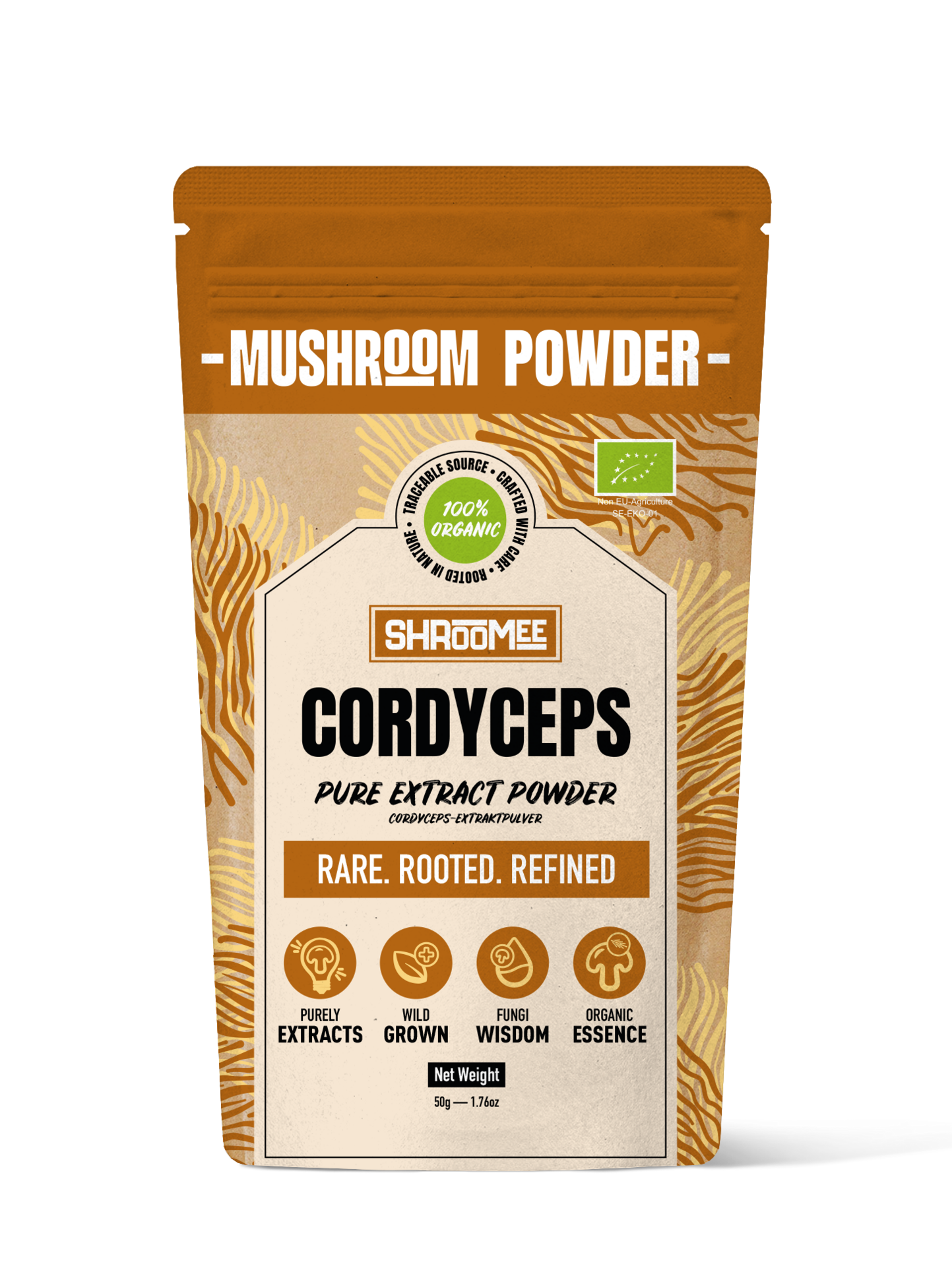 The Organic Labs Cordyceps-extraktpulver Cordyceps militaris 50 g