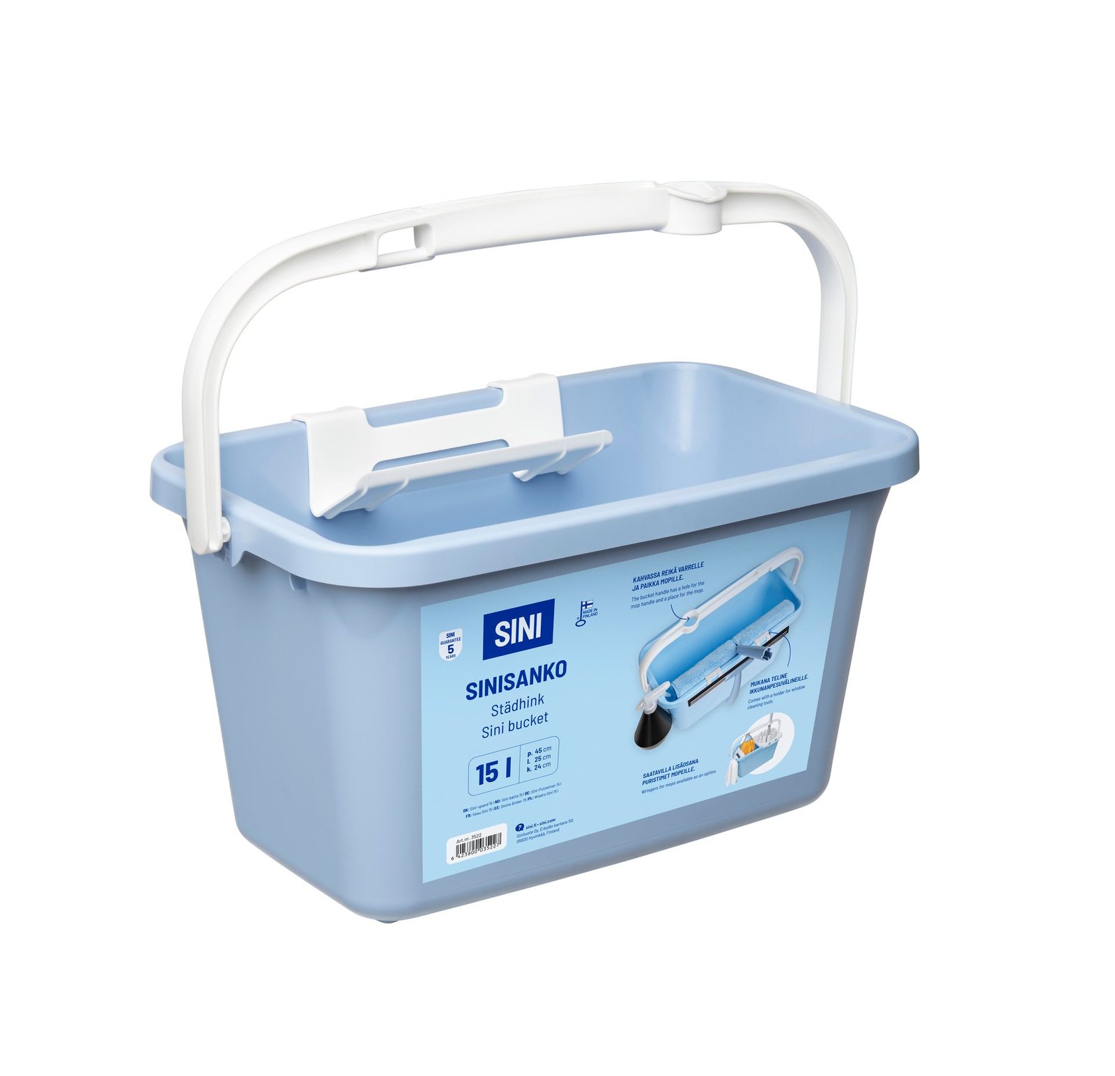 SINI Städhink 15l med hållare