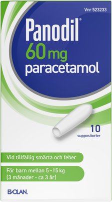 Panodil Suppositorium 60 mg 10 st