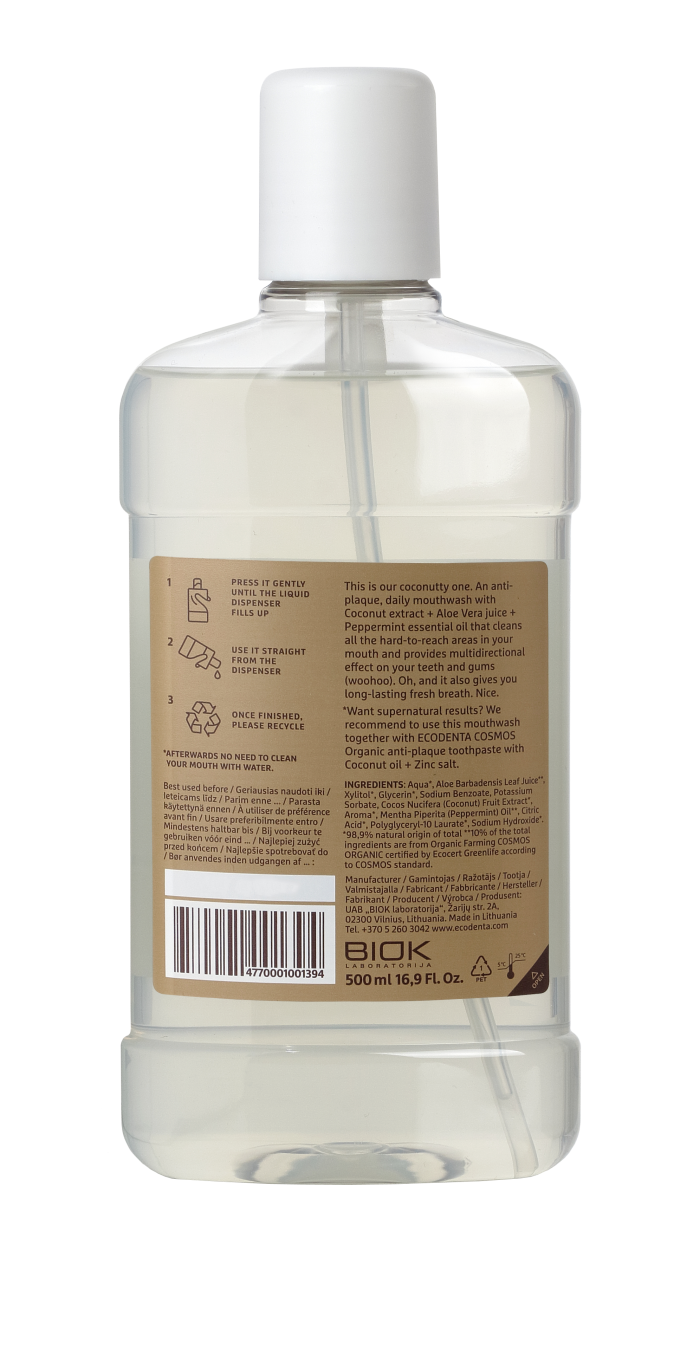 Ecodenta Minty Coconut Mouthwash 500 ml
