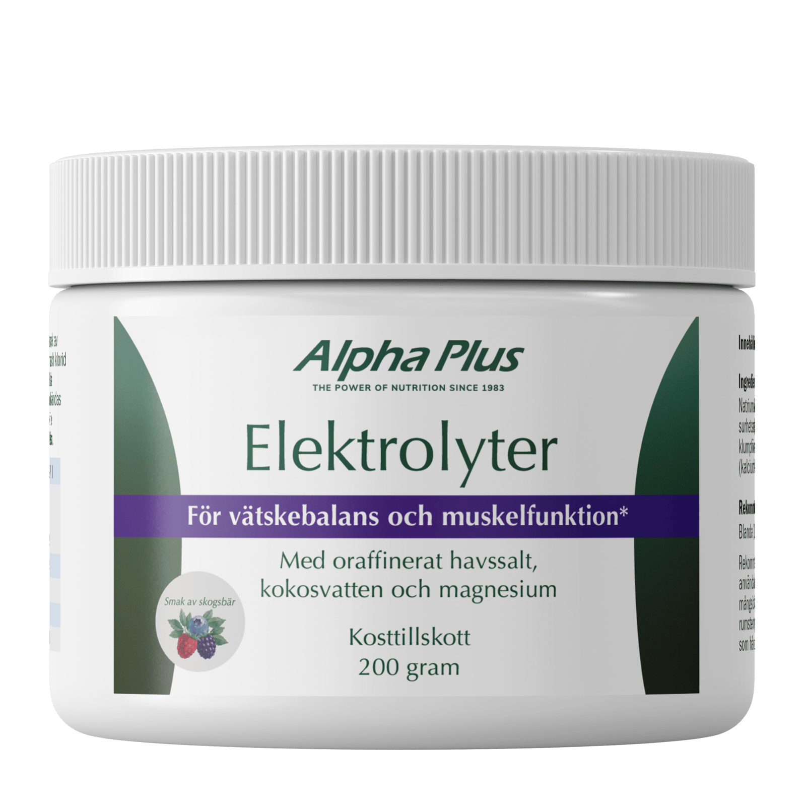 Alpha Plus Elektrolyter Skogsbär 200 g