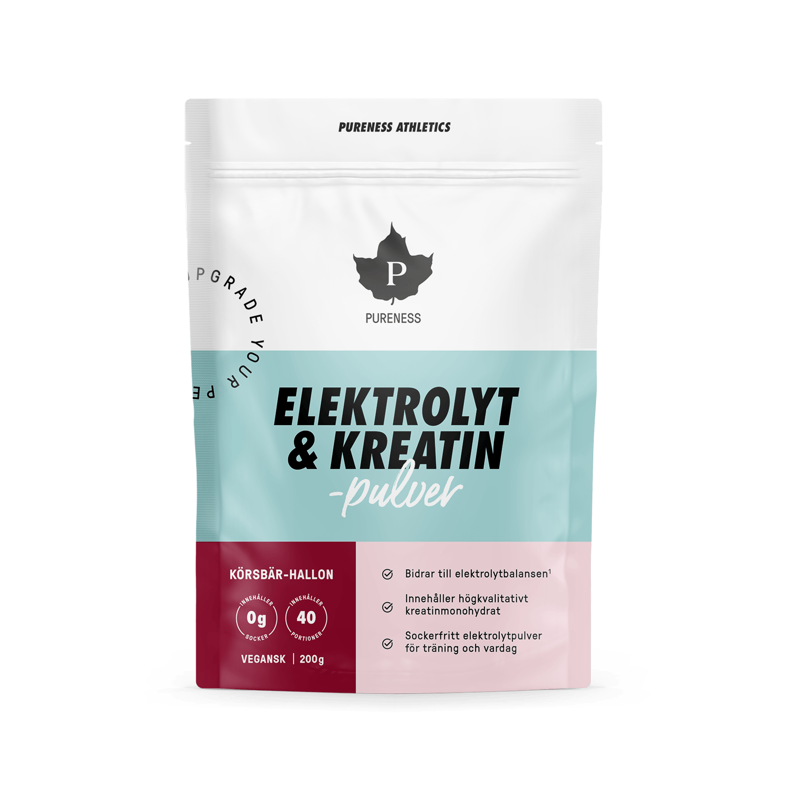 Pureness Elektrolyt & Kreatinpulver Körsbär Hallon 200 g