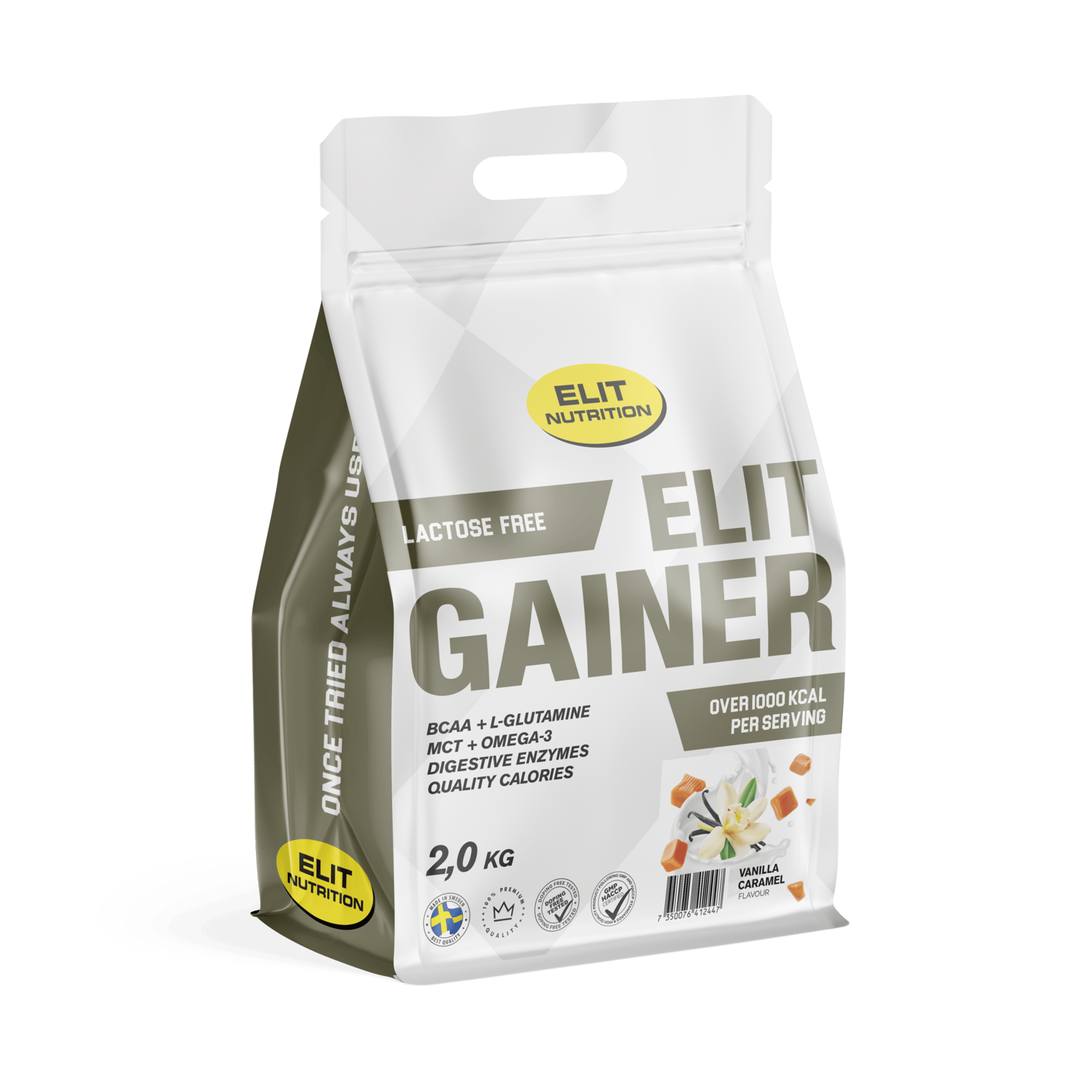Elit Nutrition Gainer Laktosfri Vanilla Caramel 2kg