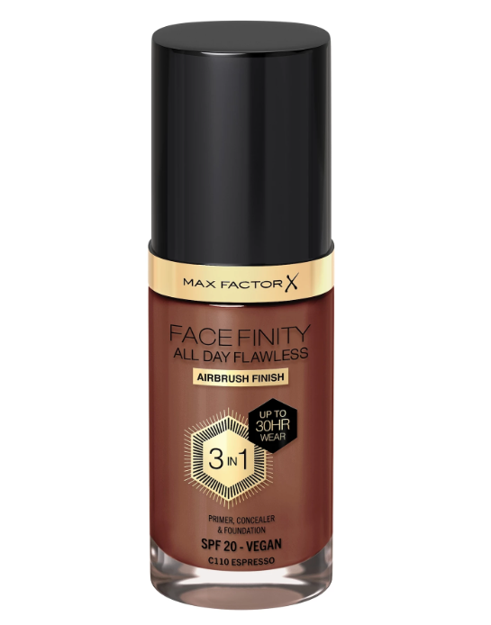 Max Factor Face Finity All Day Flawless 3in1 Foundation 110 Espresso 30 ml