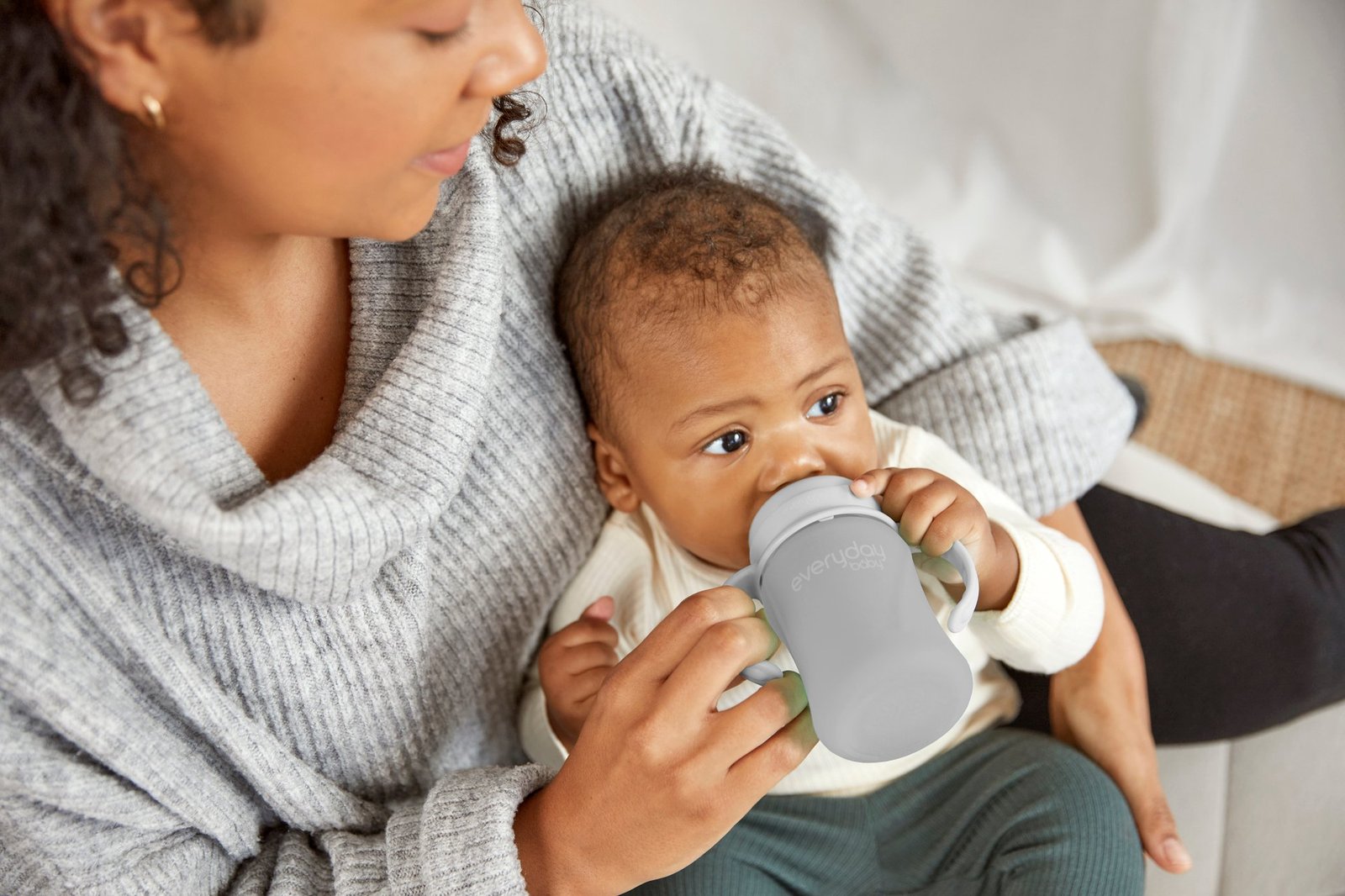 Everyday Baby Pipmugg Glas Healthy+ Quiet Grey 150 ml