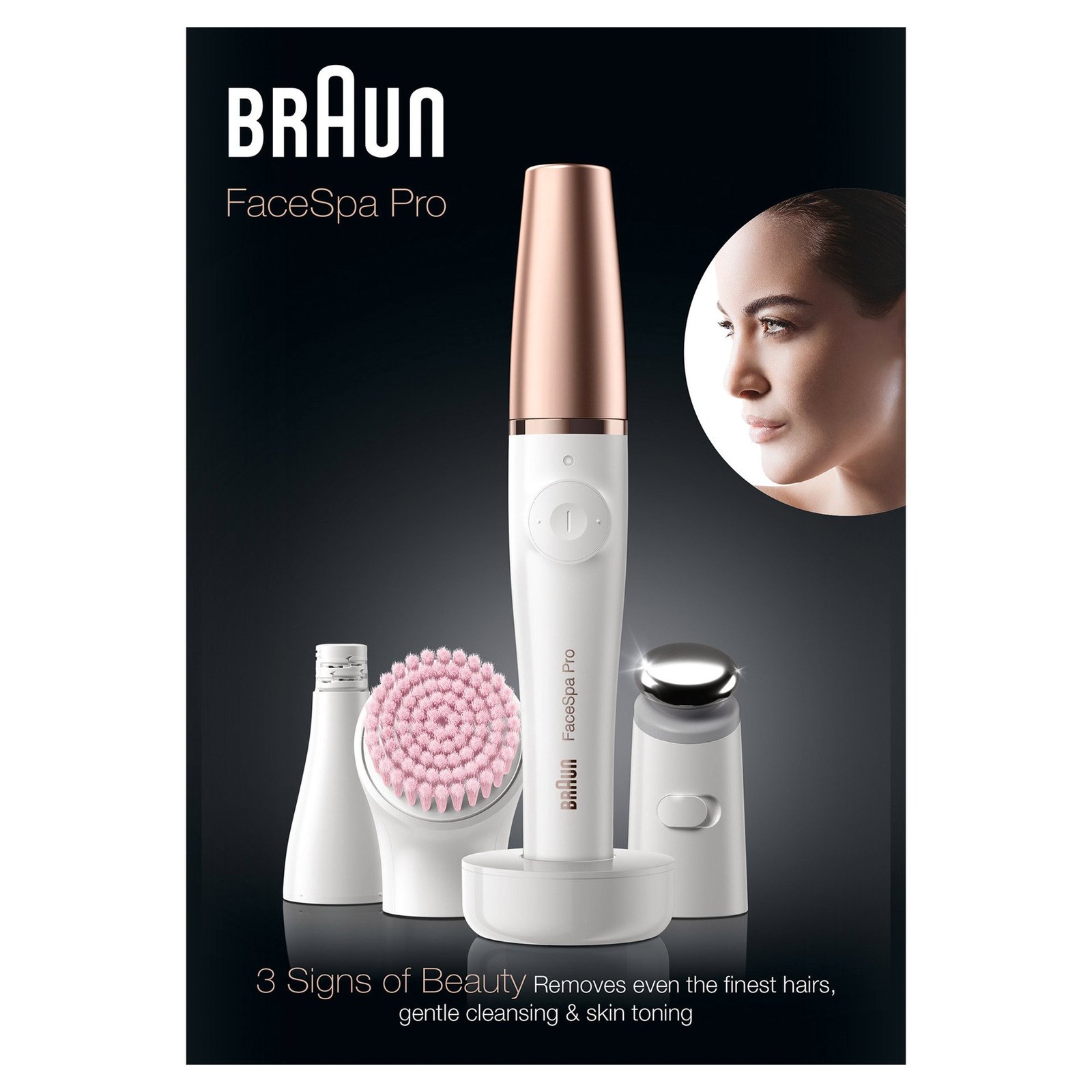 Braun FaceSpa Pro 912 Ansiktsepilator Med 3 Extrafunktioner