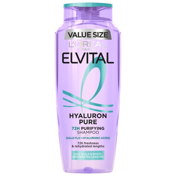 L'Oréal Paris Elvital Hyaluron Pure Schampo För Fuktfattigt Hår 500 ml