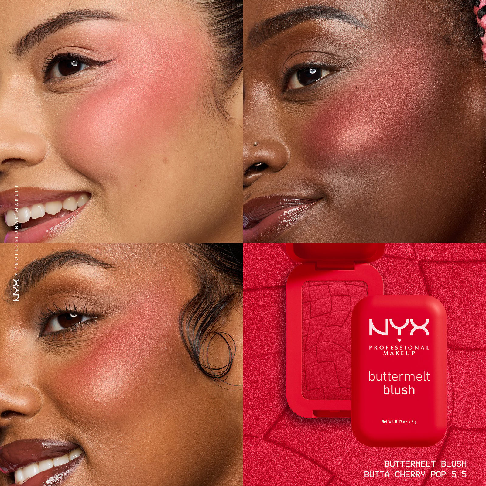 NYX Professional Makeup Buttermelt Rouge 5.25 Butta Cherry Pop 5g