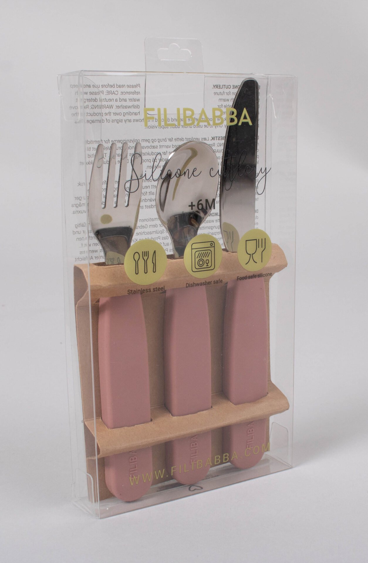 Filibabba Silikonbestickset Rosa