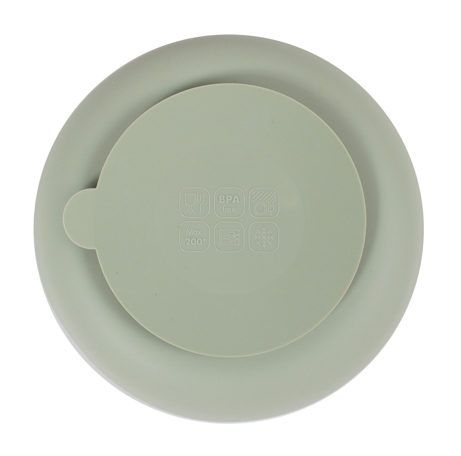 Filibabba Silikontallrik Med Fack Grön